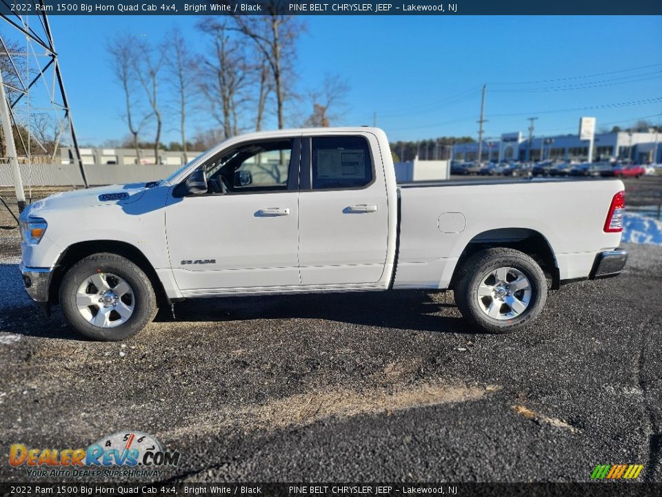 2022 Ram 1500 Big Horn Quad Cab 4x4 Bright White / Black Photo #3