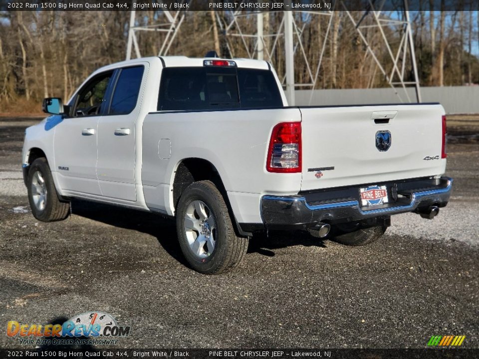 2022 Ram 1500 Big Horn Quad Cab 4x4 Bright White / Black Photo #4