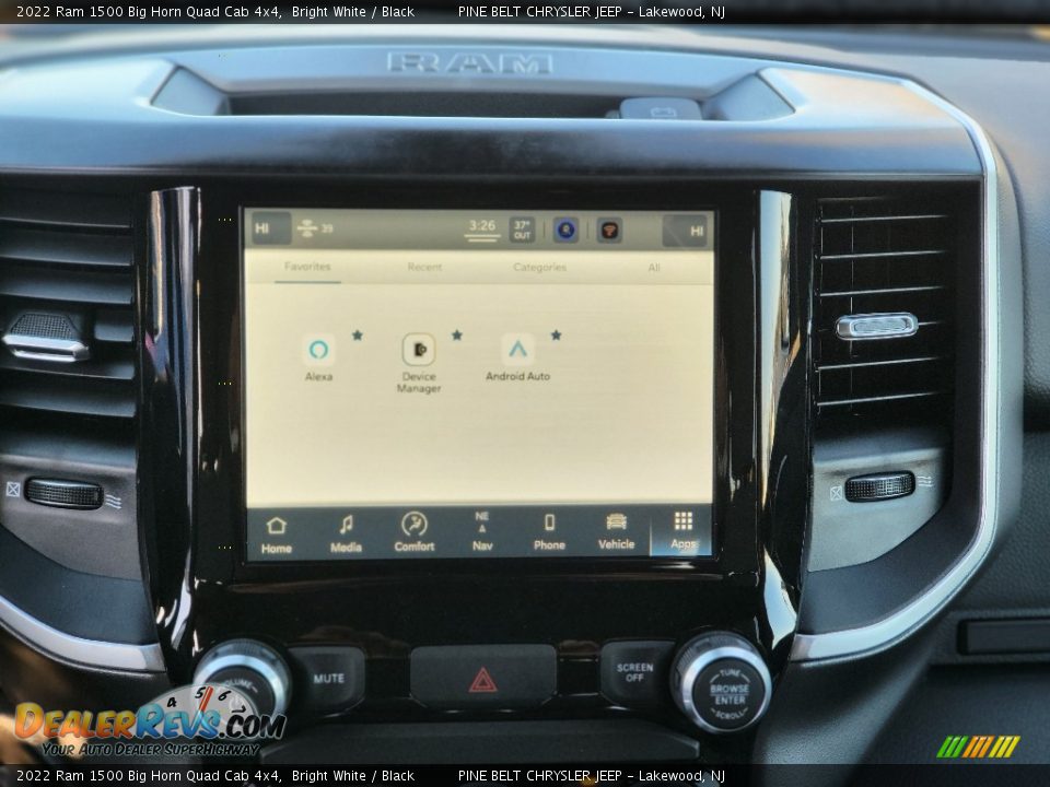 2022 Ram 1500 Big Horn Quad Cab 4x4 Bright White / Black Photo #7