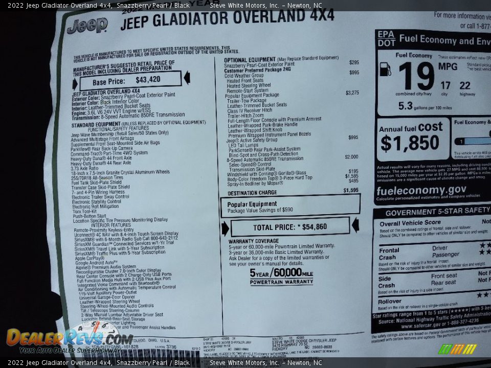 2022 Jeep Gladiator Overland 4x4 Snazzberry Pearl / Black Photo #30
