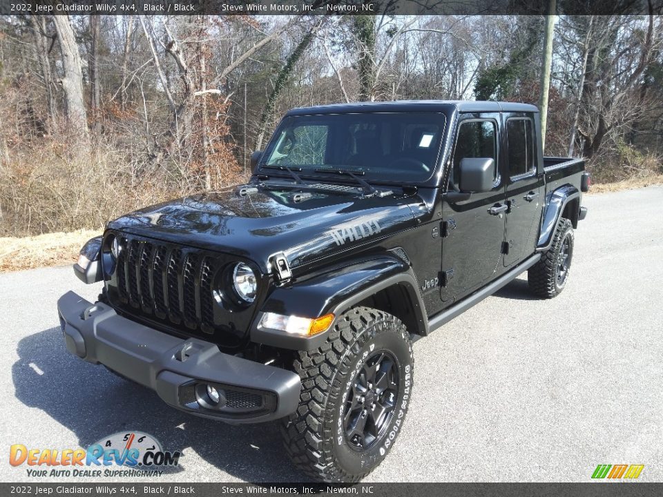 2022 Jeep Gladiator Willys 4x4 Black / Black Photo #2