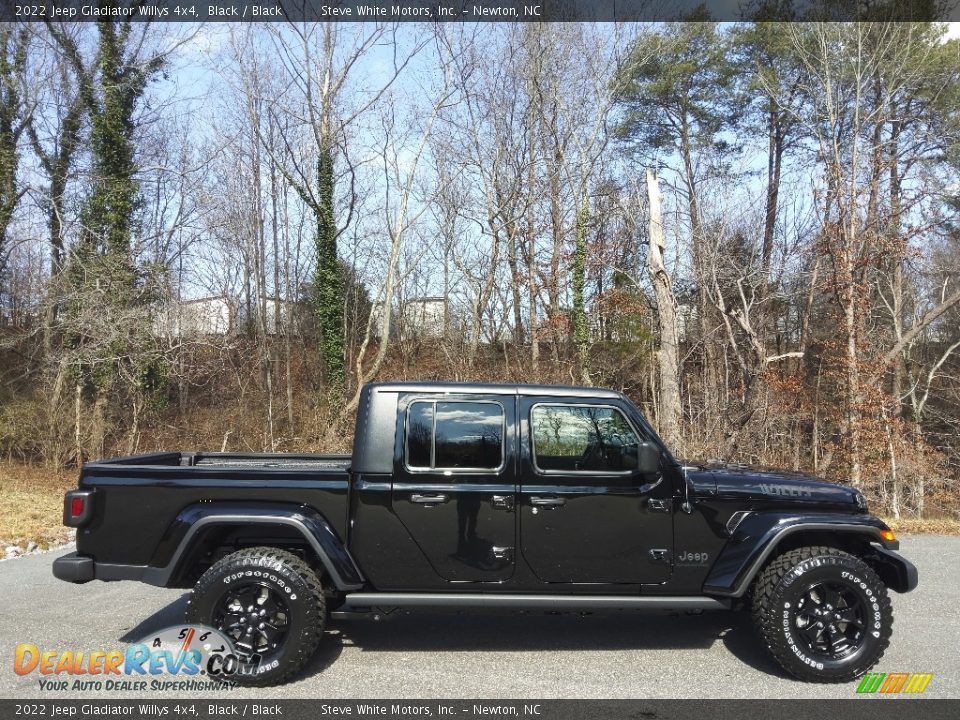 2022 Jeep Gladiator Willys 4x4 Black / Black Photo #5