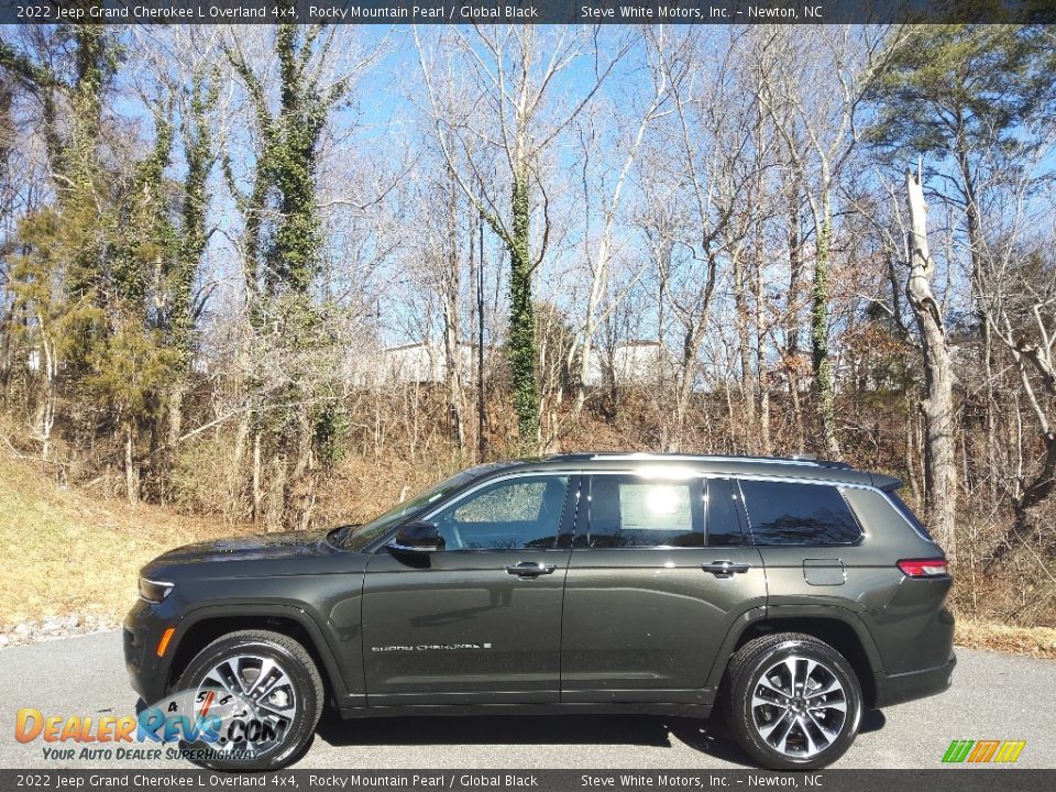 2022 Jeep Grand Cherokee L Overland 4x4 Rocky Mountain Pearl / Global Black Photo #1