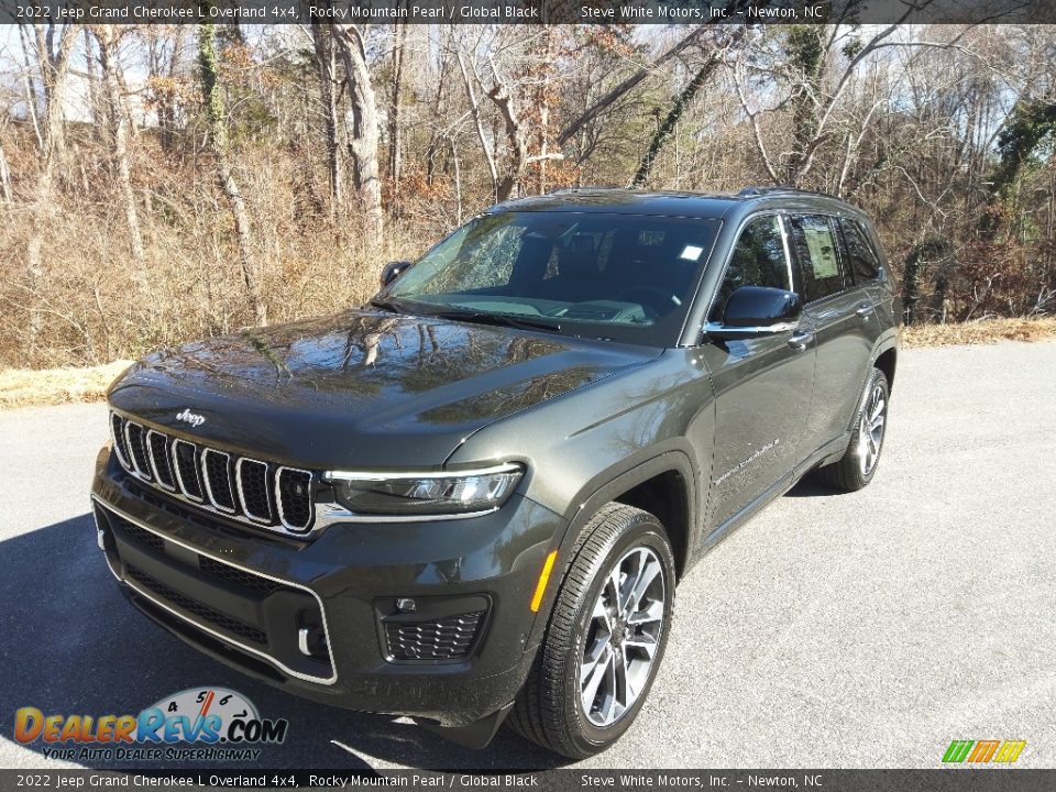 2022 Jeep Grand Cherokee L Overland 4x4 Rocky Mountain Pearl / Global Black Photo #3