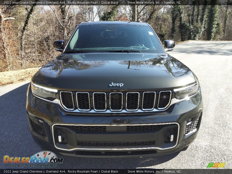 2022 Jeep Grand Cherokee L Overland 4x4 Rocky Mountain Pearl / Global Black Photo #4