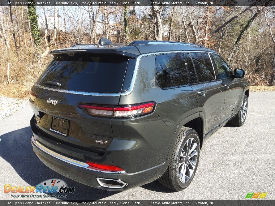 2022 Jeep Grand Cherokee L Overland 4x4 Rocky Mountain Pearl / Global Black Photo #7