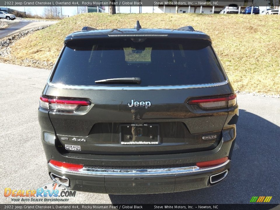 2022 Jeep Grand Cherokee L Overland 4x4 Rocky Mountain Pearl / Global Black Photo #8