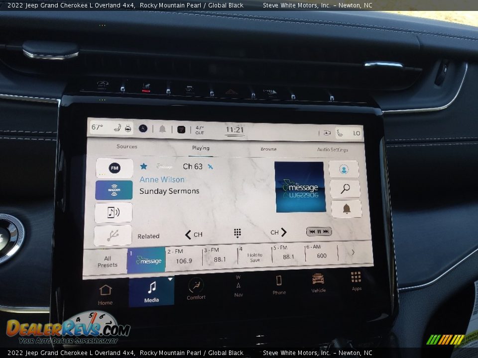 2022 Jeep Grand Cherokee L Overland 4x4 Rocky Mountain Pearl / Global Black Photo #27