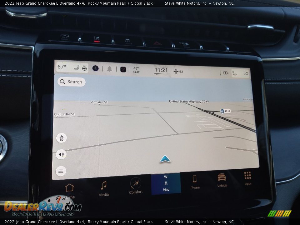 2022 Jeep Grand Cherokee L Overland 4x4 Rocky Mountain Pearl / Global Black Photo #28