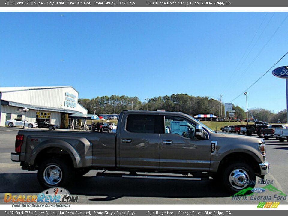 2022 Ford F350 Super Duty Lariat Crew Cab 4x4 Stone Gray / Black Onyx Photo #6