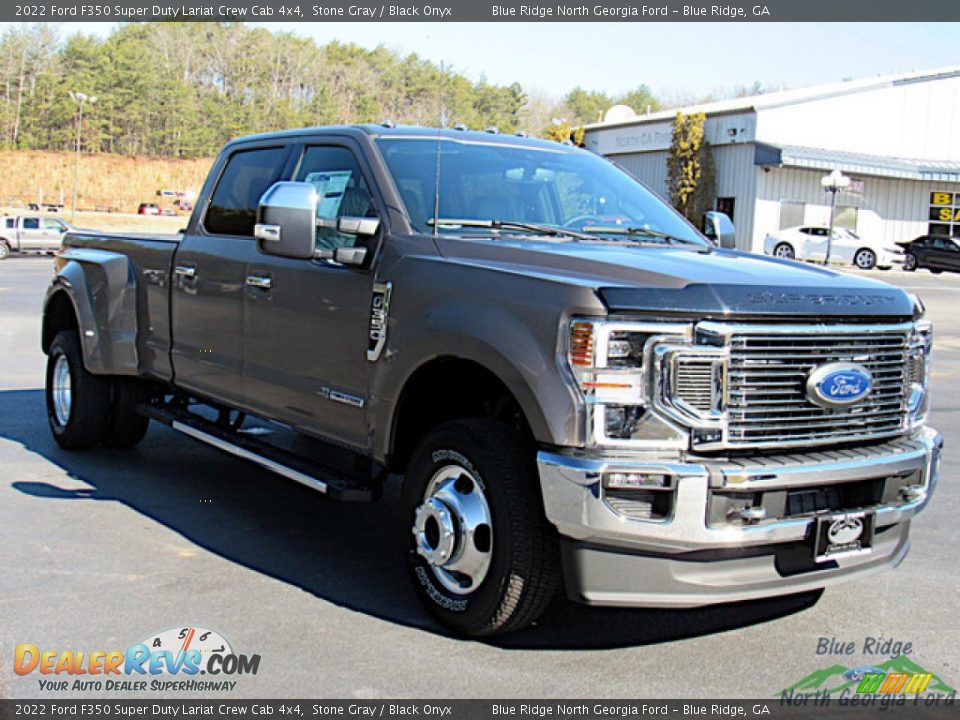 2022 Ford F350 Super Duty Lariat Crew Cab 4x4 Stone Gray / Black Onyx Photo #7