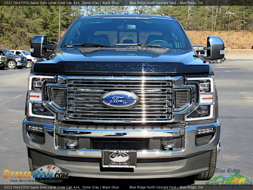 2022 Ford F350 Super Duty Lariat Crew Cab 4x4 Stone Gray / Black Onyx Photo #8