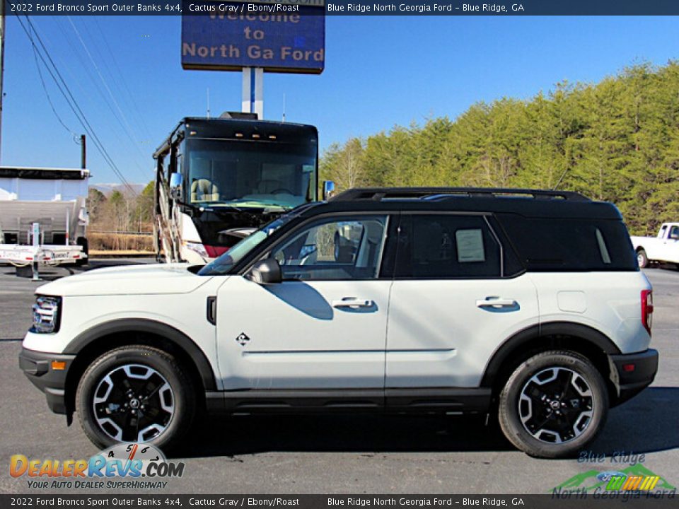 2022 Ford Bronco Sport Outer Banks 4x4 Cactus Gray / Ebony/Roast Photo #2
