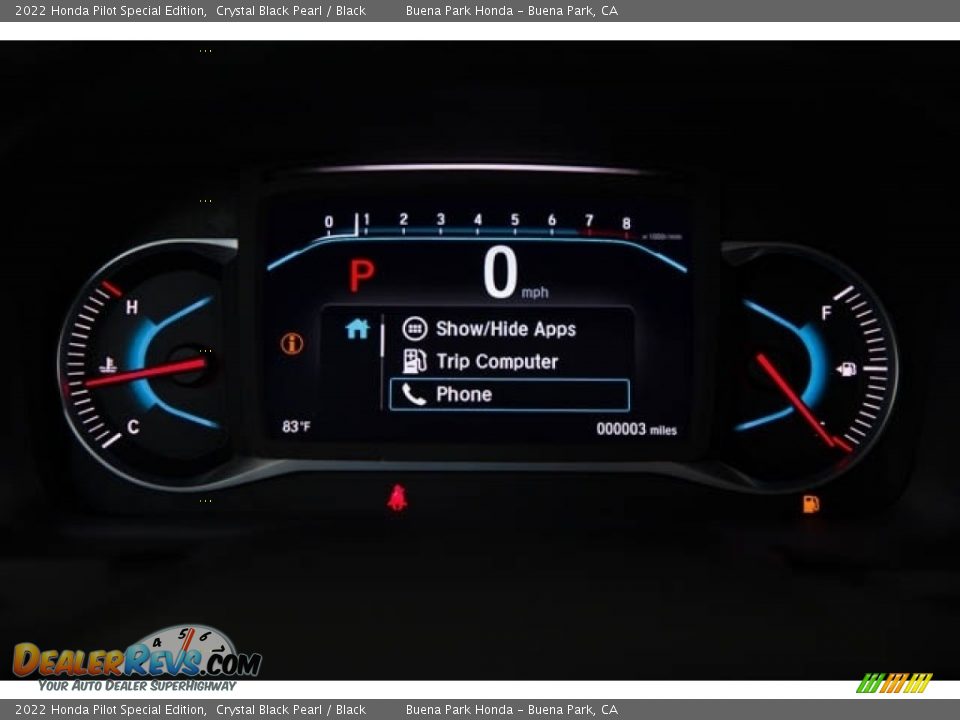 2022 Honda Pilot Special Edition Gauges Photo #18