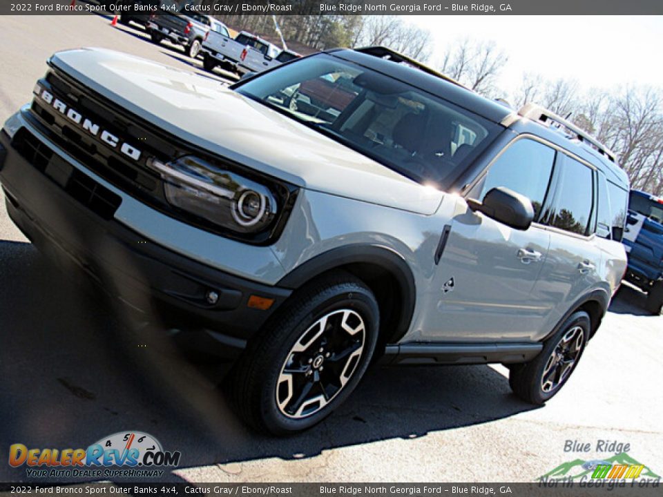 2022 Ford Bronco Sport Outer Banks 4x4 Cactus Gray / Ebony/Roast Photo #25