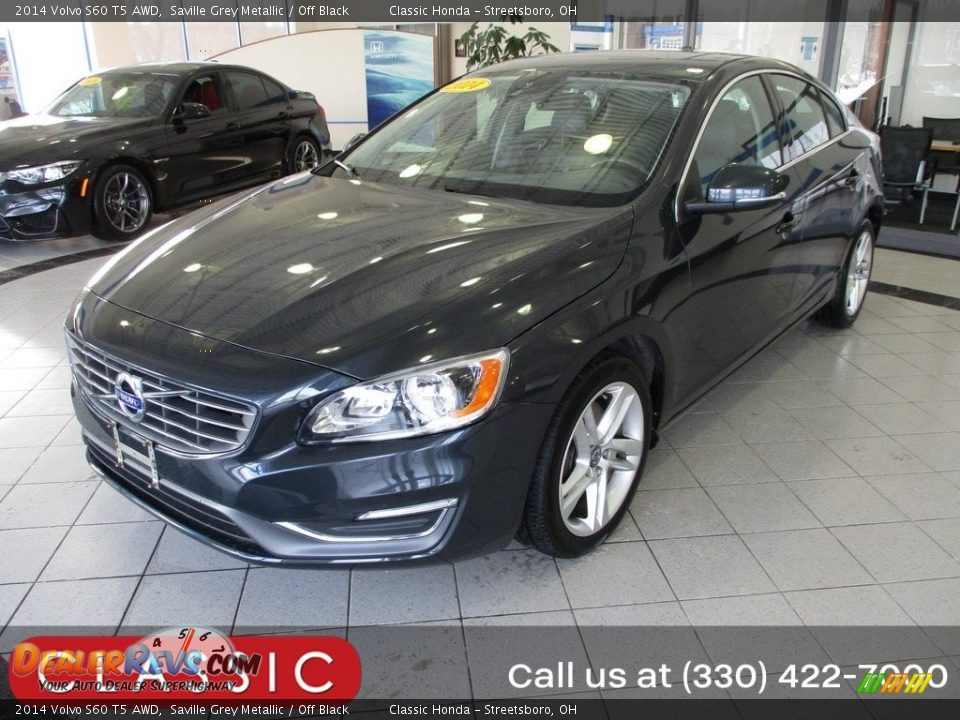 2014 Volvo S60 T5 AWD Saville Grey Metallic / Off Black Photo #1