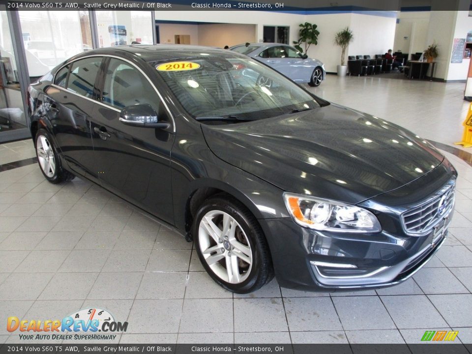 2014 Volvo S60 T5 AWD Saville Grey Metallic / Off Black Photo #3