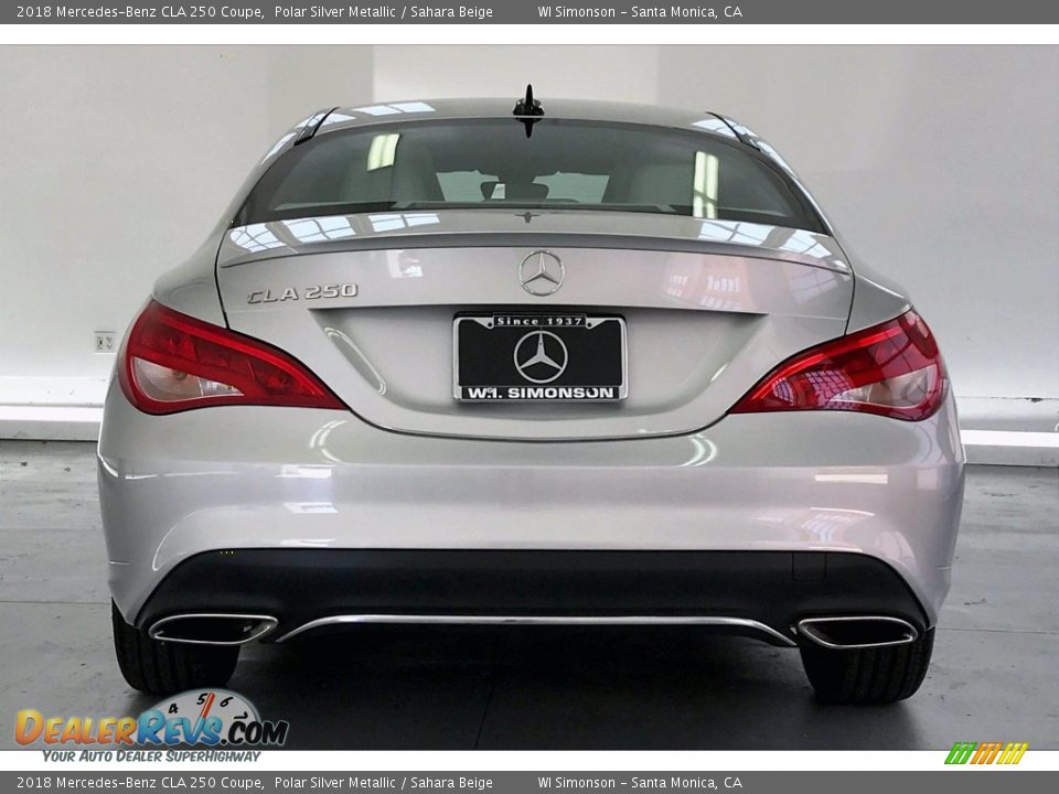 2018 Mercedes-Benz CLA 250 Coupe Polar Silver Metallic / Sahara Beige Photo #3