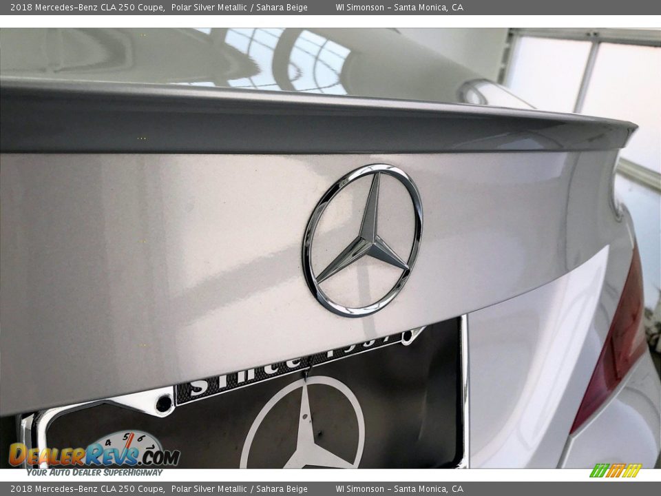 2018 Mercedes-Benz CLA 250 Coupe Polar Silver Metallic / Sahara Beige Photo #7
