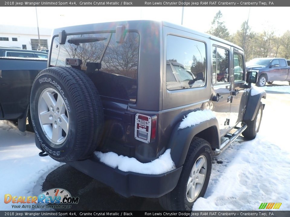 2018 Jeep Wrangler Unlimited Sport 4x4 Granite Crystal Metallic / Black Photo #3