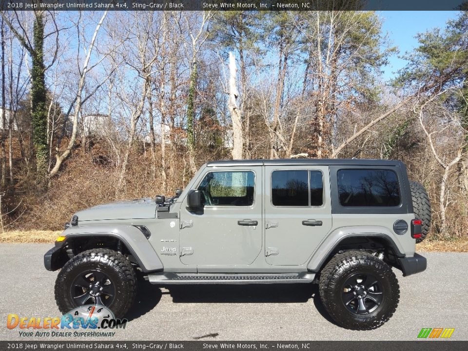 2018 Jeep Wrangler Unlimited Sahara 4x4 Sting-Gray / Black Photo #1