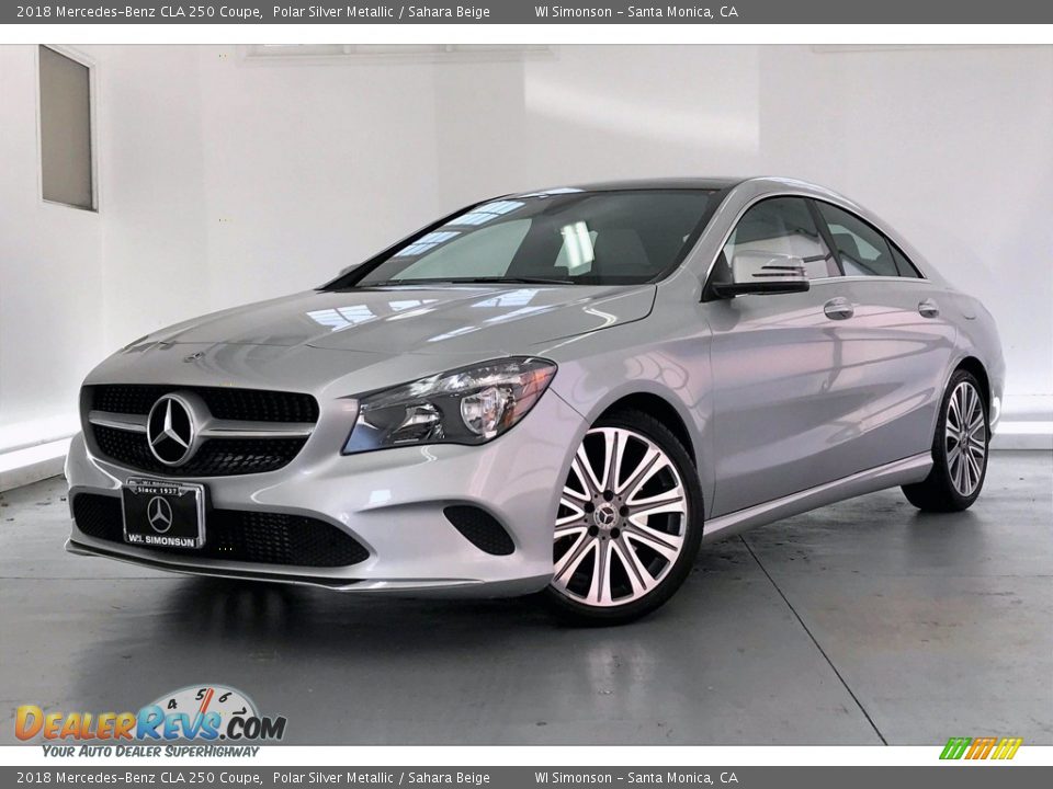 2018 Mercedes-Benz CLA 250 Coupe Polar Silver Metallic / Sahara Beige Photo #12