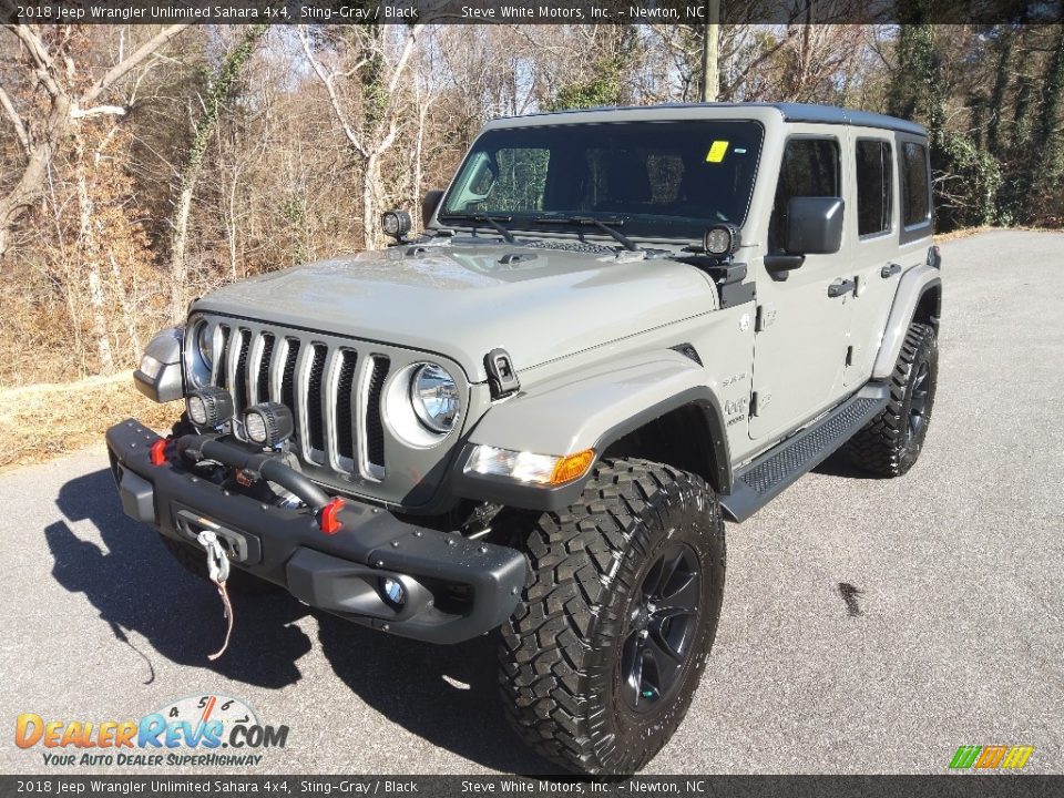 2018 Jeep Wrangler Unlimited Sahara 4x4 Sting-Gray / Black Photo #2