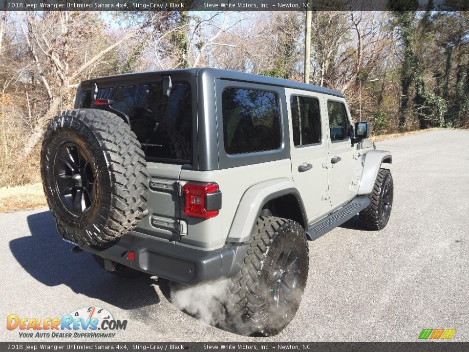 2018 Jeep Wrangler Unlimited Sahara 4x4 Sting-Gray / Black Photo #6