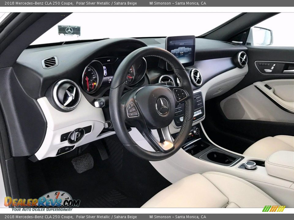 2018 Mercedes-Benz CLA 250 Coupe Polar Silver Metallic / Sahara Beige Photo #22