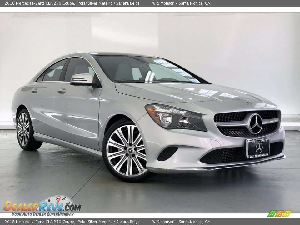 2018 Mercedes-Benz CLA 250 Coupe Polar Silver Metallic / Sahara Beige Photo #34