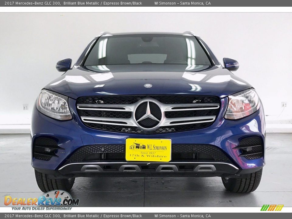 2017 Mercedes-Benz GLC 300 Brilliant Blue Metallic / Espresso Brown/Black Photo #2