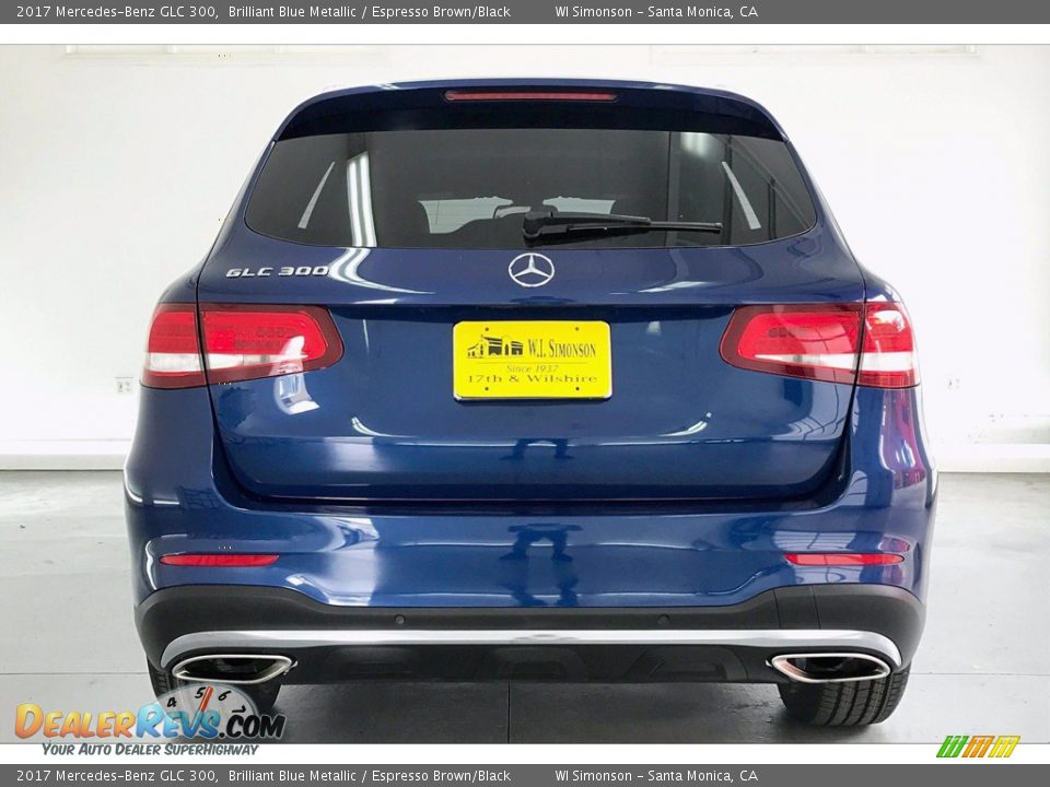 2017 Mercedes-Benz GLC 300 Brilliant Blue Metallic / Espresso Brown/Black Photo #3