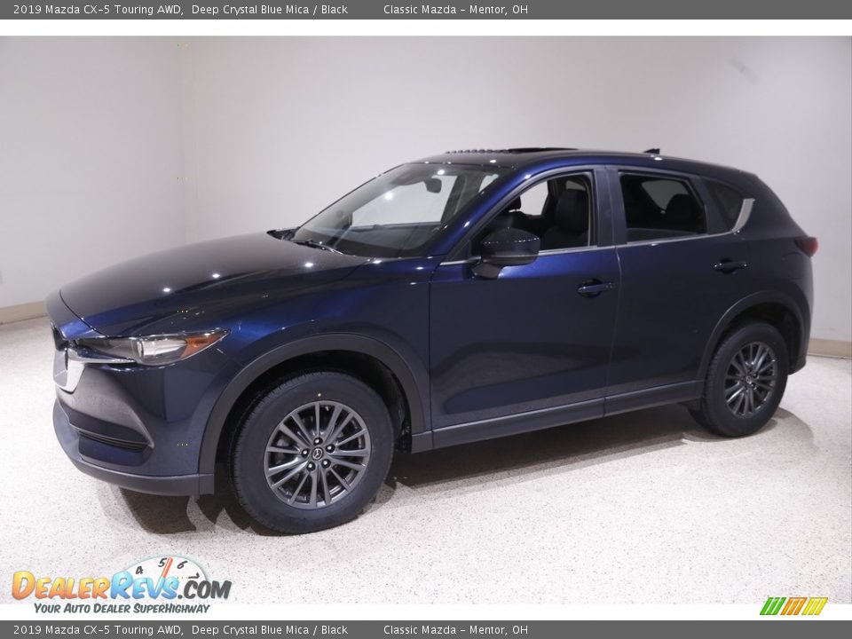 2019 Mazda CX-5 Touring AWD Deep Crystal Blue Mica / Black Photo #3