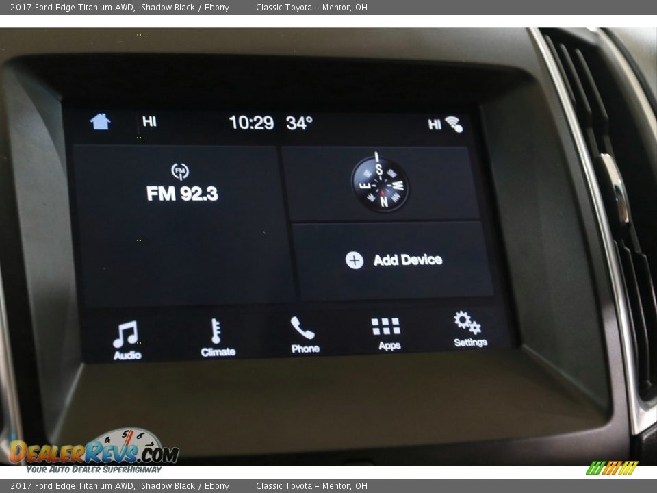 2017 Ford Edge Titanium AWD Shadow Black / Ebony Photo #10