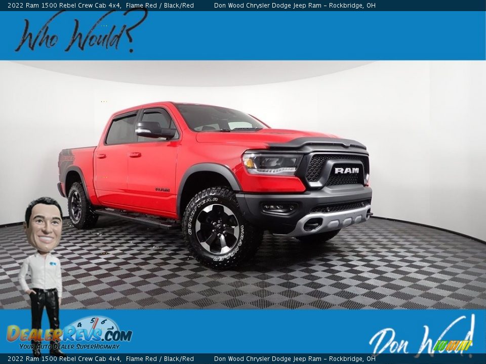 2022 Ram 1500 Rebel Crew Cab 4x4 Flame Red / Black/Red Photo #1