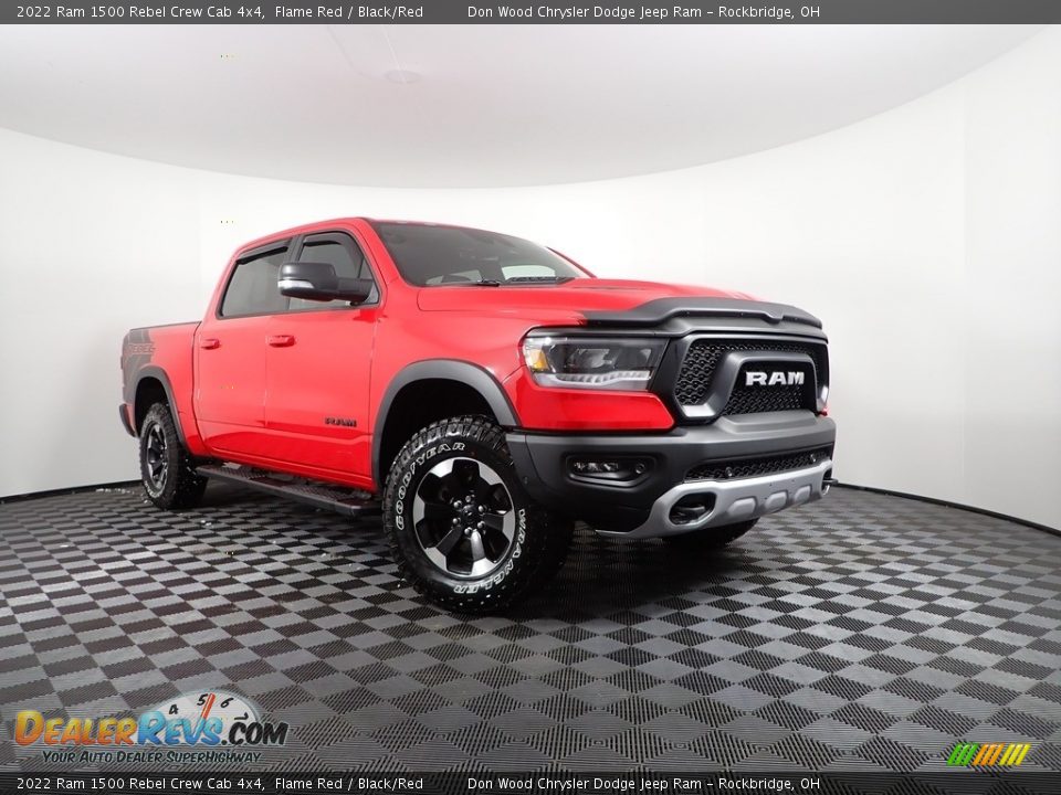 2022 Ram 1500 Rebel Crew Cab 4x4 Flame Red / Black/Red Photo #7