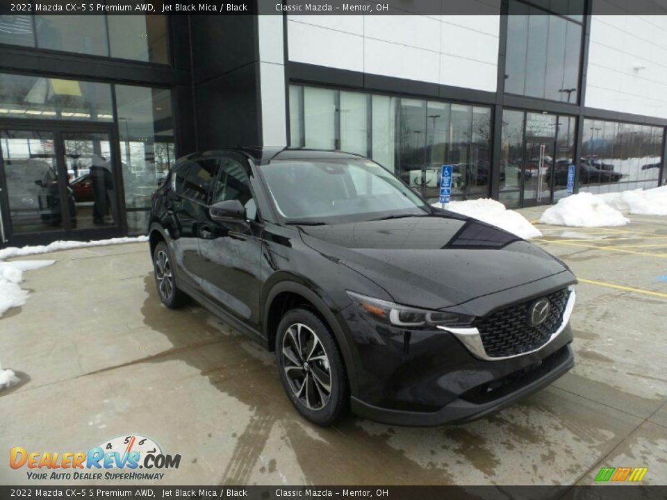 2022 Mazda CX-5 S Premium AWD Jet Black Mica / Black Photo #1