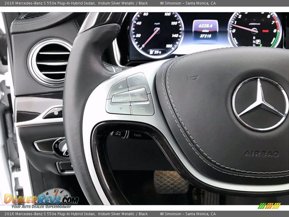 2016 Mercedes-Benz S 550e Plug-In Hybrid Sedan Iridium Silver Metallic / Black Photo #18