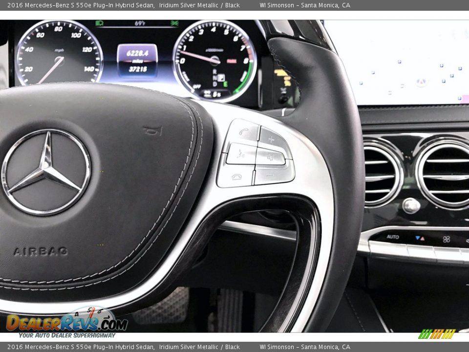 2016 Mercedes-Benz S 550e Plug-In Hybrid Sedan Iridium Silver Metallic / Black Photo #19