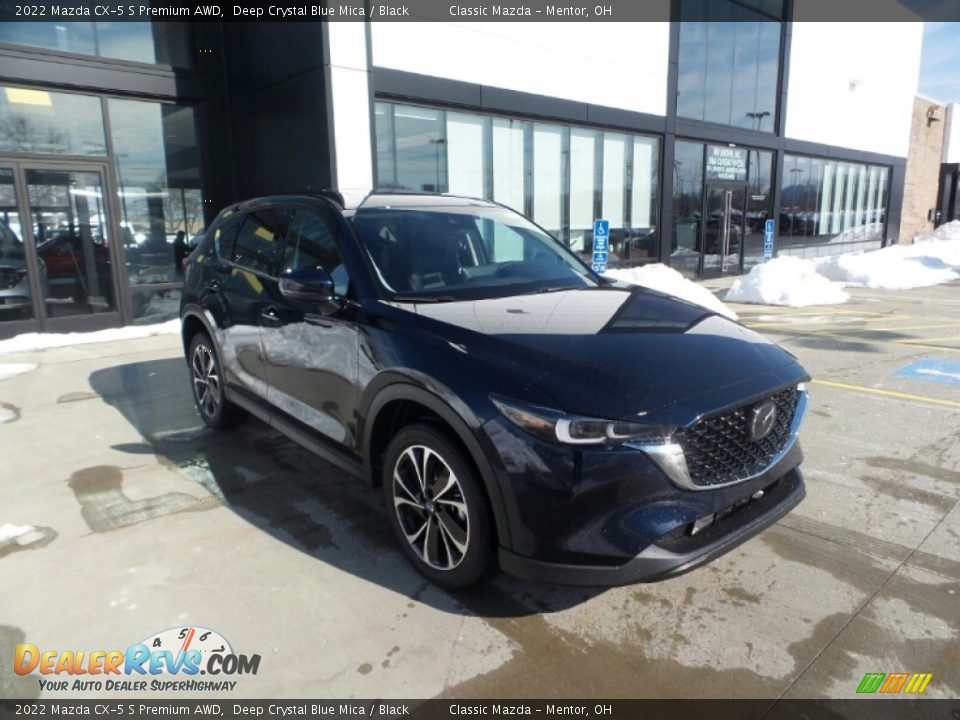 2022 Mazda CX-5 S Premium AWD Deep Crystal Blue Mica / Black Photo #1
