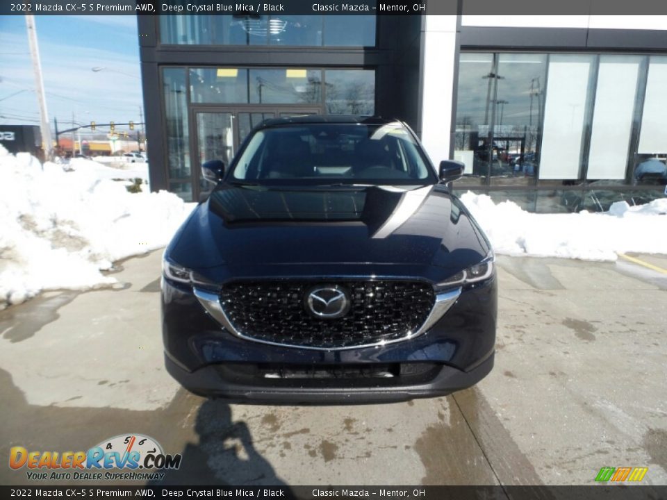 2022 Mazda CX-5 S Premium AWD Deep Crystal Blue Mica / Black Photo #2