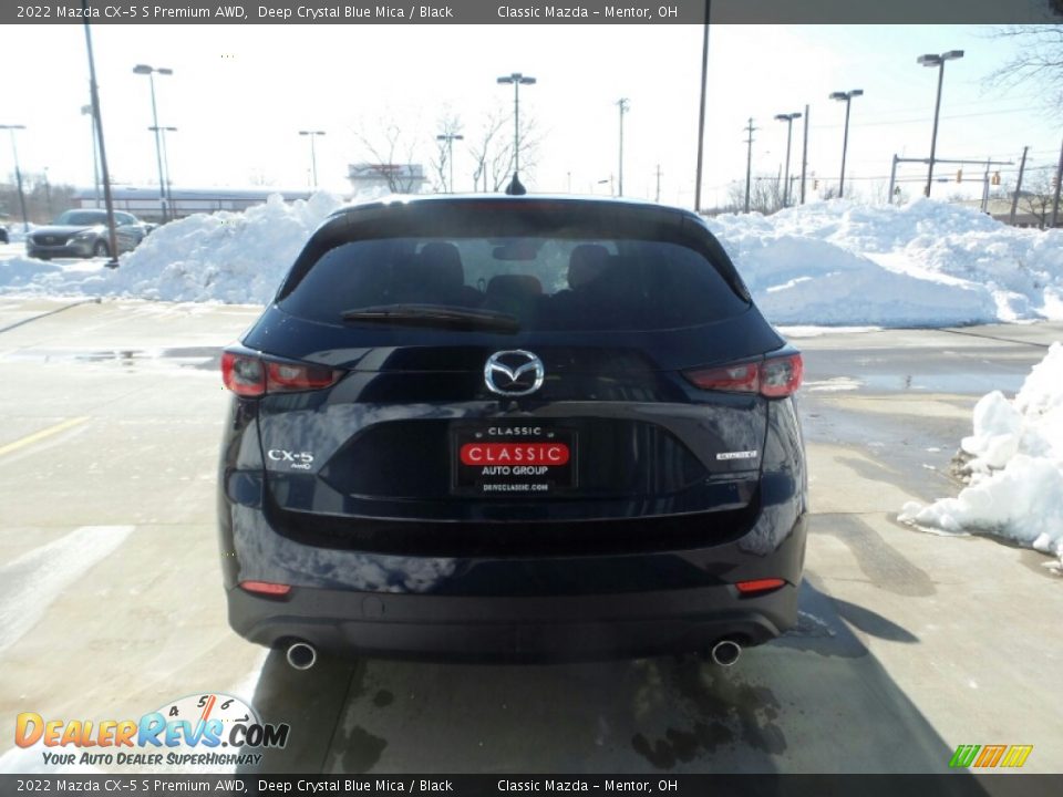 2022 Mazda CX-5 S Premium AWD Deep Crystal Blue Mica / Black Photo #5