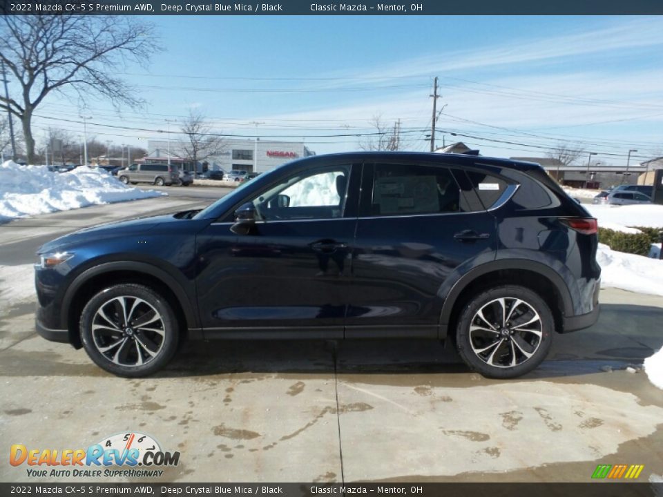 2022 Mazda CX-5 S Premium AWD Deep Crystal Blue Mica / Black Photo #6