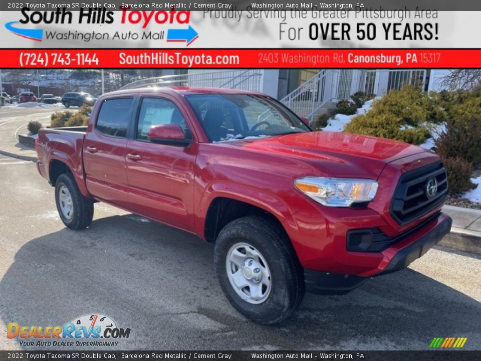 2022 Toyota Tacoma SR Double Cab Barcelona Red Metallic / Cement Gray Photo #1