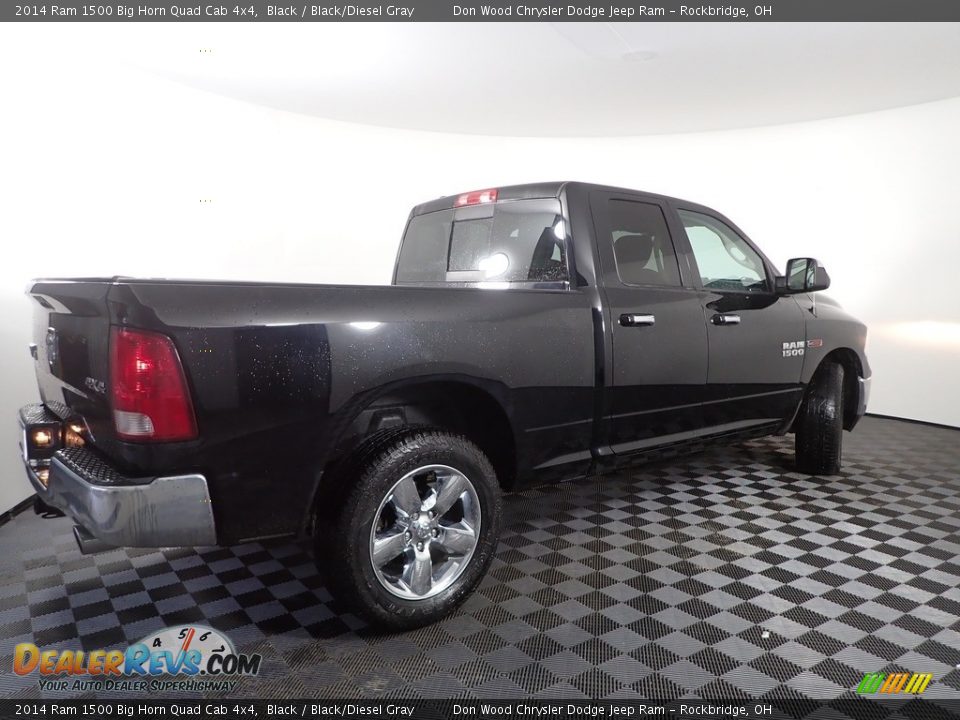 2014 Ram 1500 Big Horn Quad Cab 4x4 Black / Black/Diesel Gray Photo #10