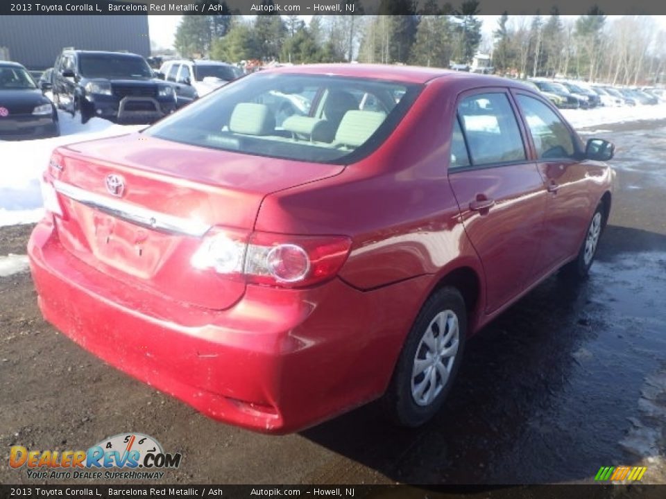 2013 Toyota Corolla L Barcelona Red Metallic / Ash Photo #4