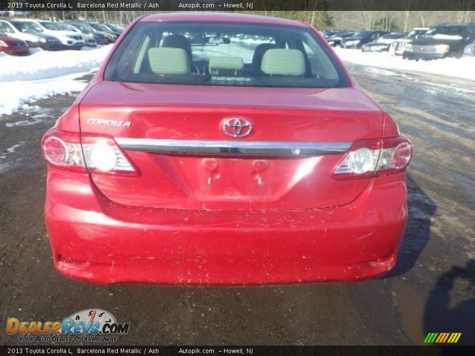 2013 Toyota Corolla L Barcelona Red Metallic / Ash Photo #5