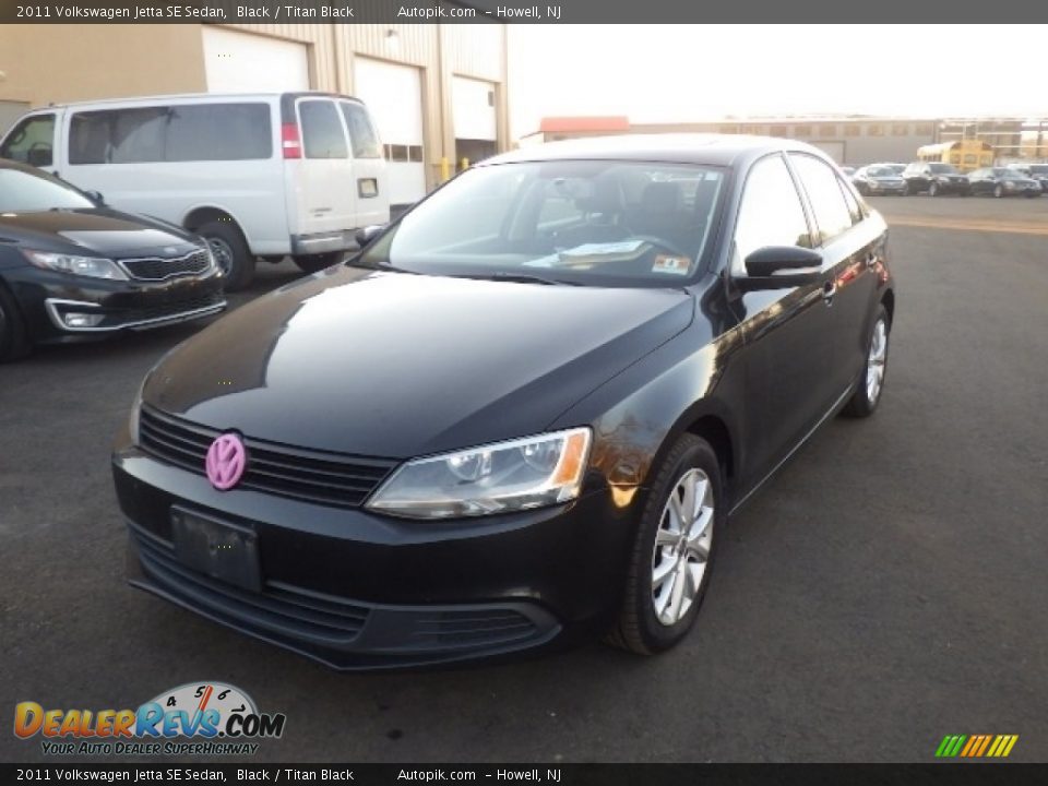 2011 Volkswagen Jetta SE Sedan Black / Titan Black Photo #1