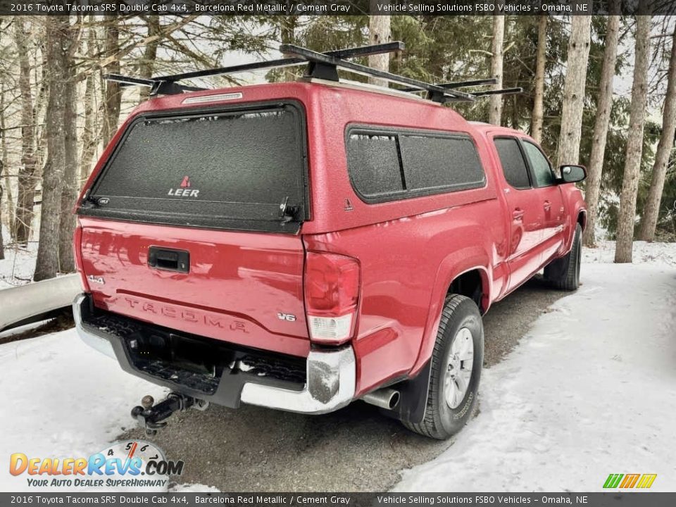 2016 Toyota Tacoma SR5 Double Cab 4x4 Barcelona Red Metallic / Cement Gray Photo #4