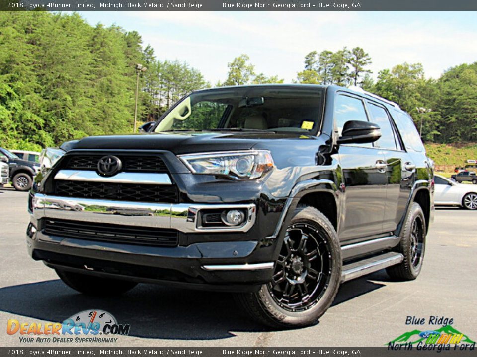 2018 Toyota 4Runner Limited Midnight Black Metallic / Sand Beige Photo #1